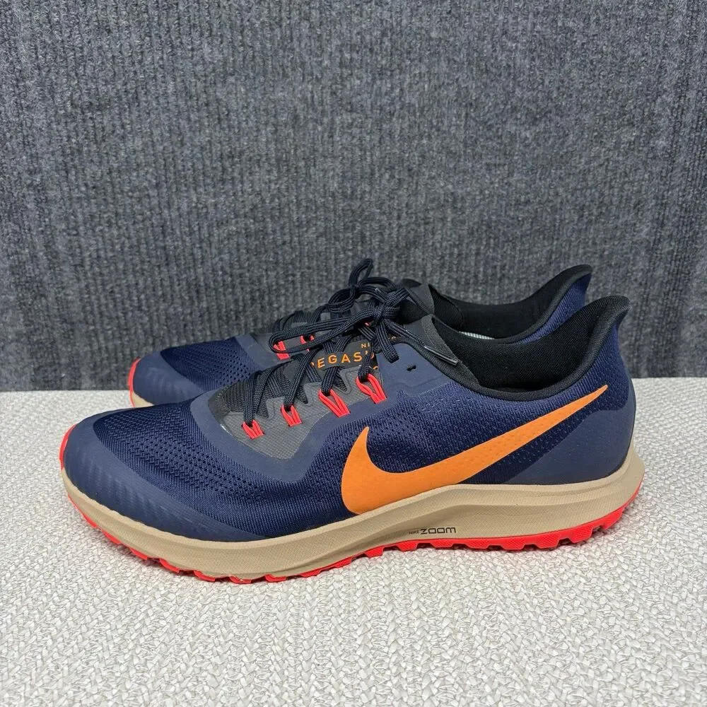 Nike Air Zoom Pegasus 36 Trail Obsidian Crimson Blue Running Shoes 15 AR5677-403